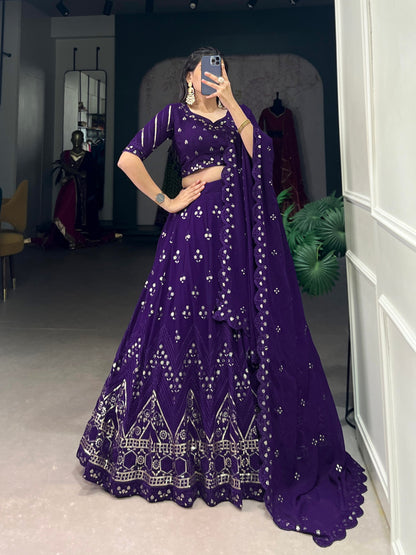 Timeless Charm Purple Hues Geoegette Lehenga Choli