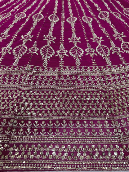 Divya Foux Gorgette Lehengha Choli