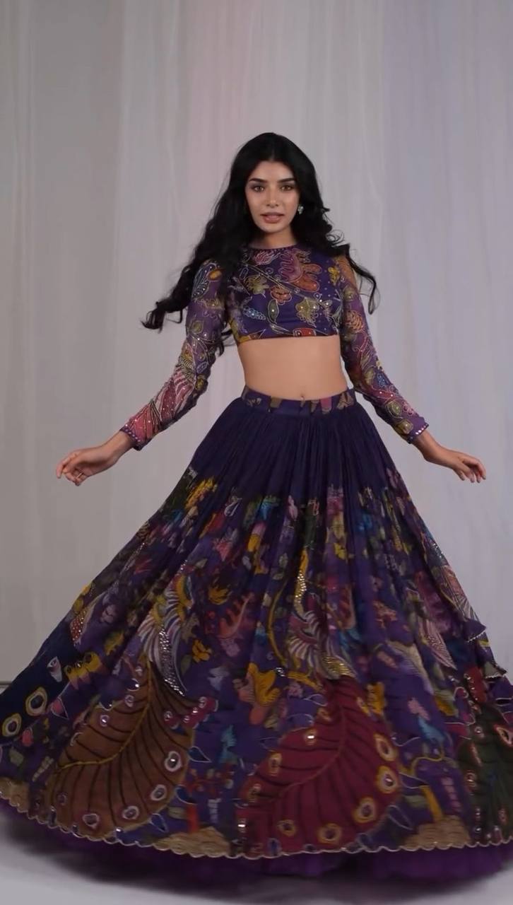 Kalamkari Printed Cotton Lehenga Choli