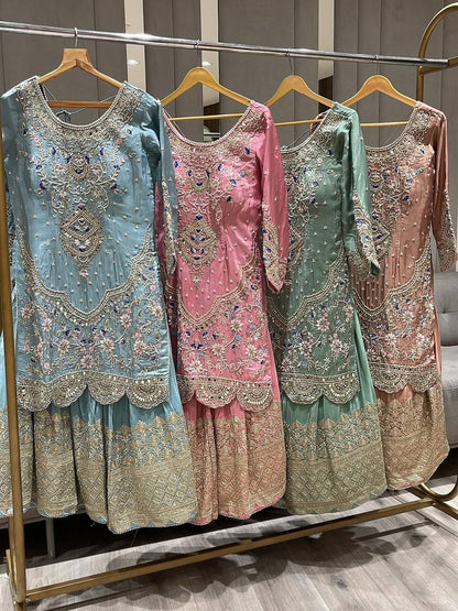 Zarqa-e-Noor Heavy Embroidered Suit Set