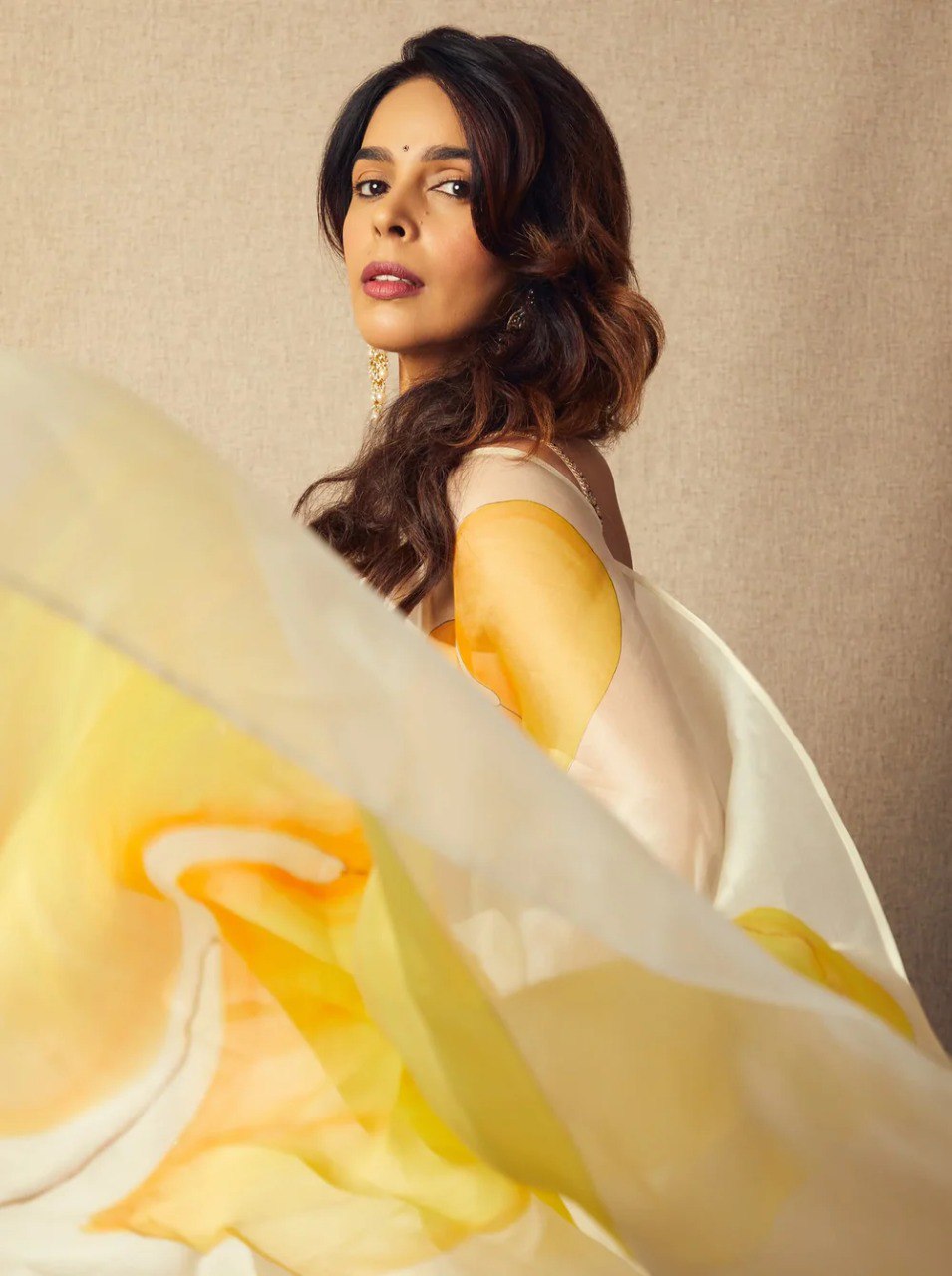 Nysa Elegant in Sunshine Yellow Saree