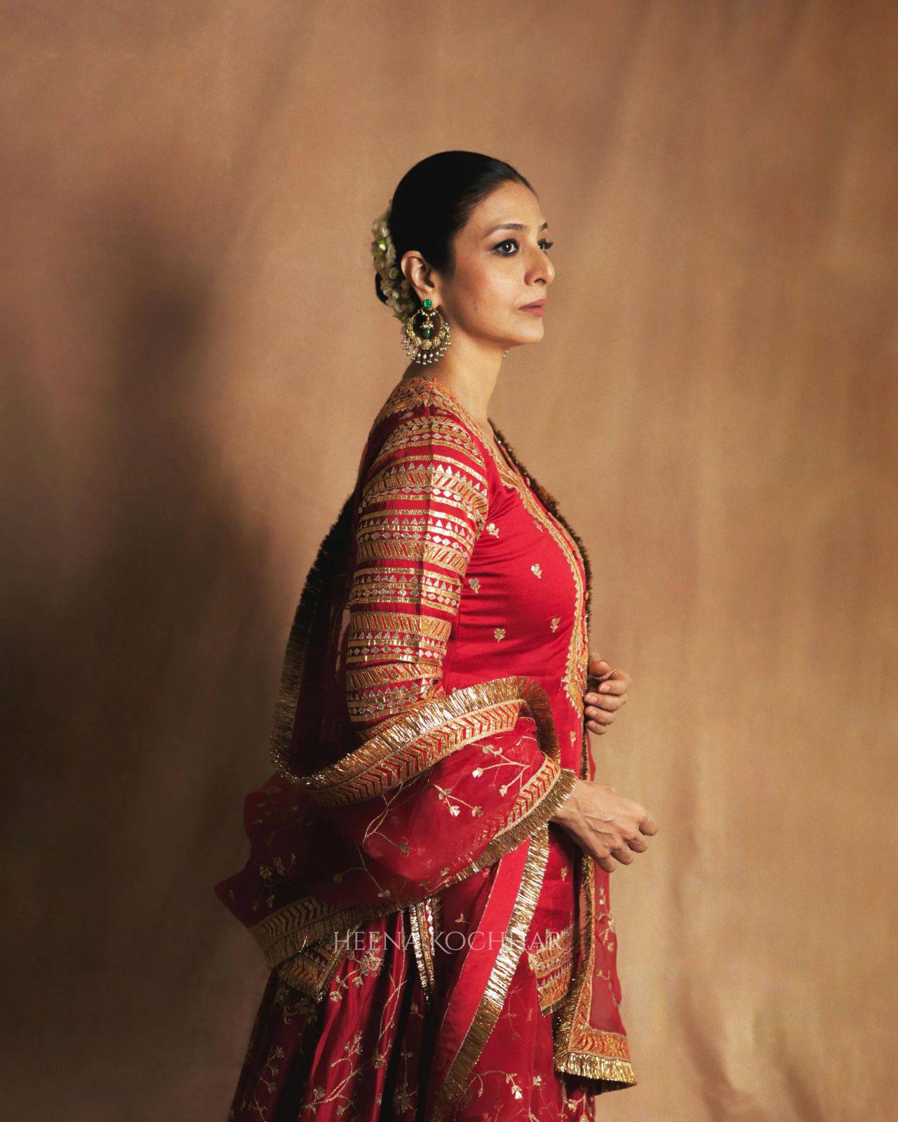 Laiba Luxe Red Embroidered Top Lehenga