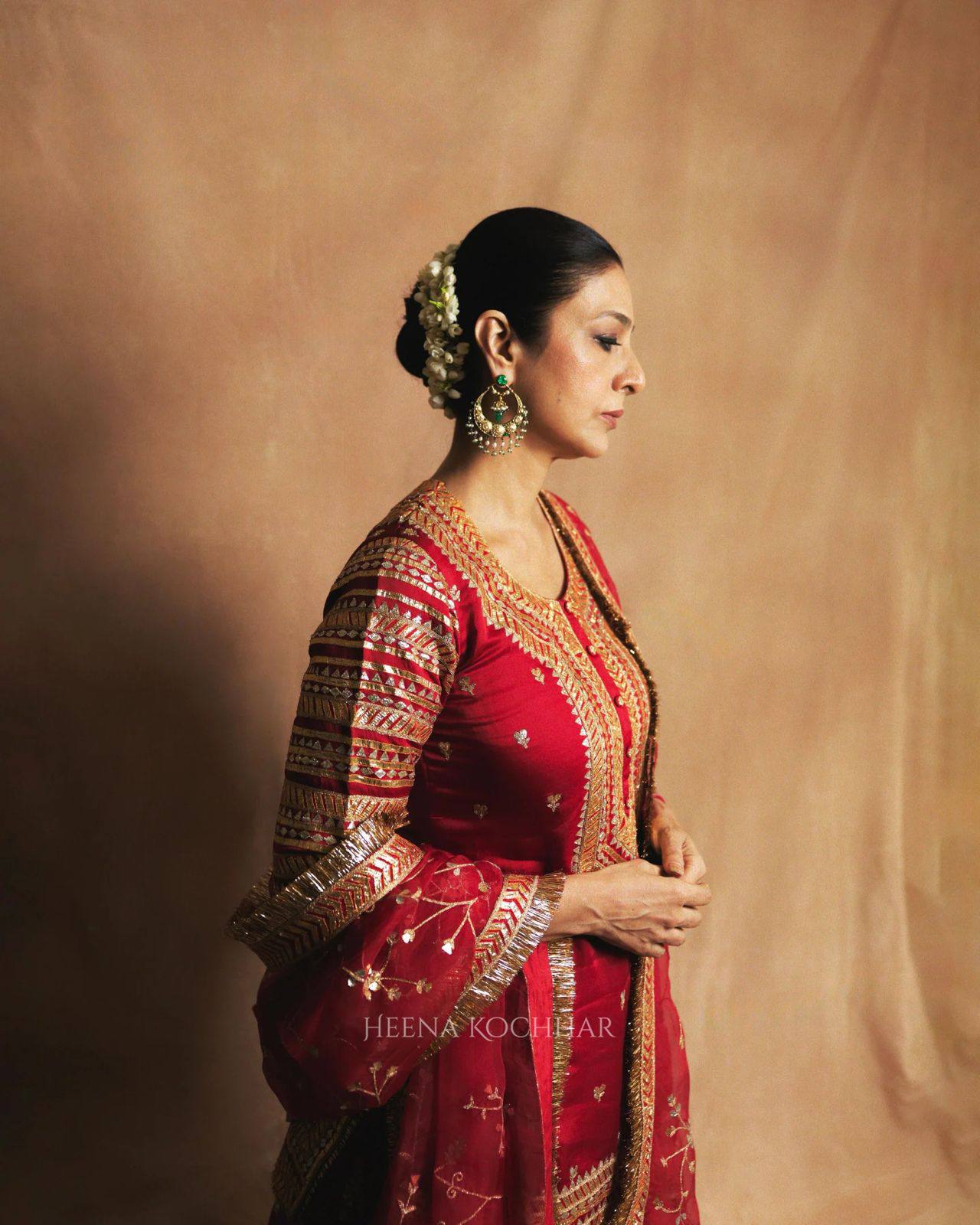 Laiba Luxe Red Embroidered Top Lehenga