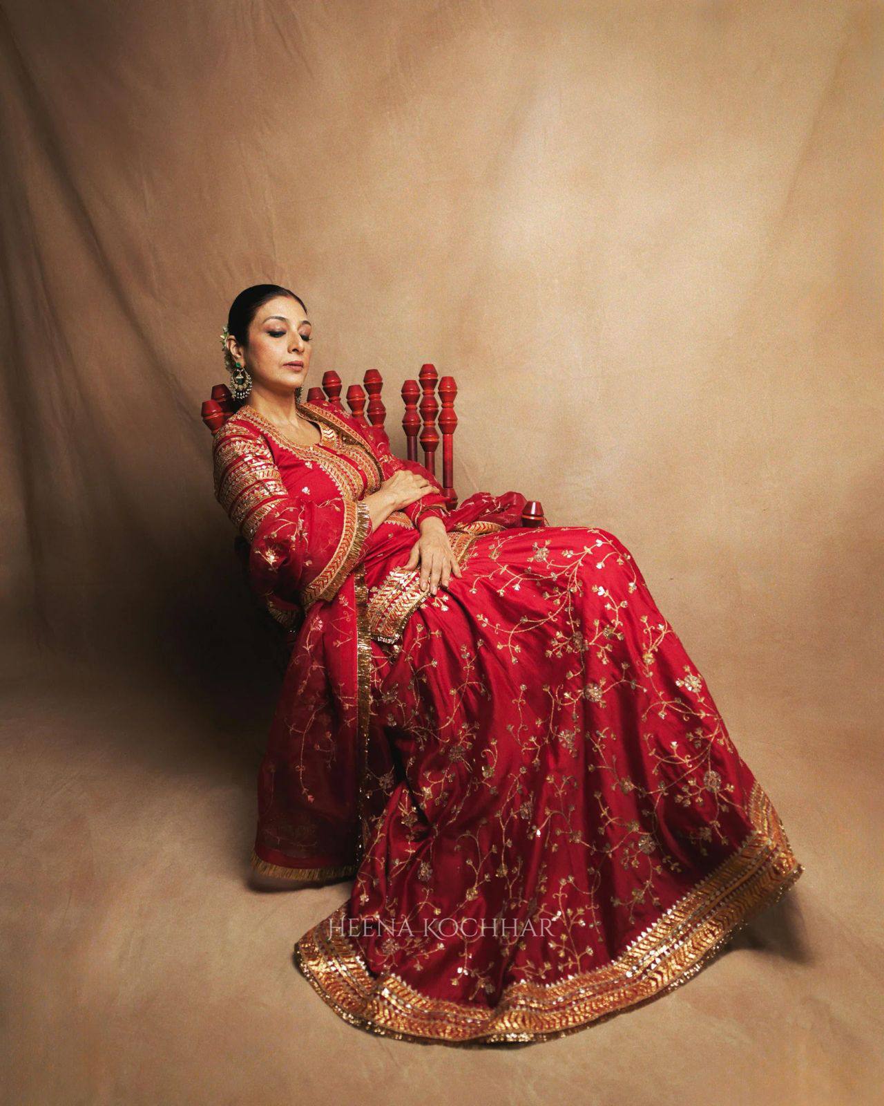 Laiba Luxe Red Embroidered Top Lehenga