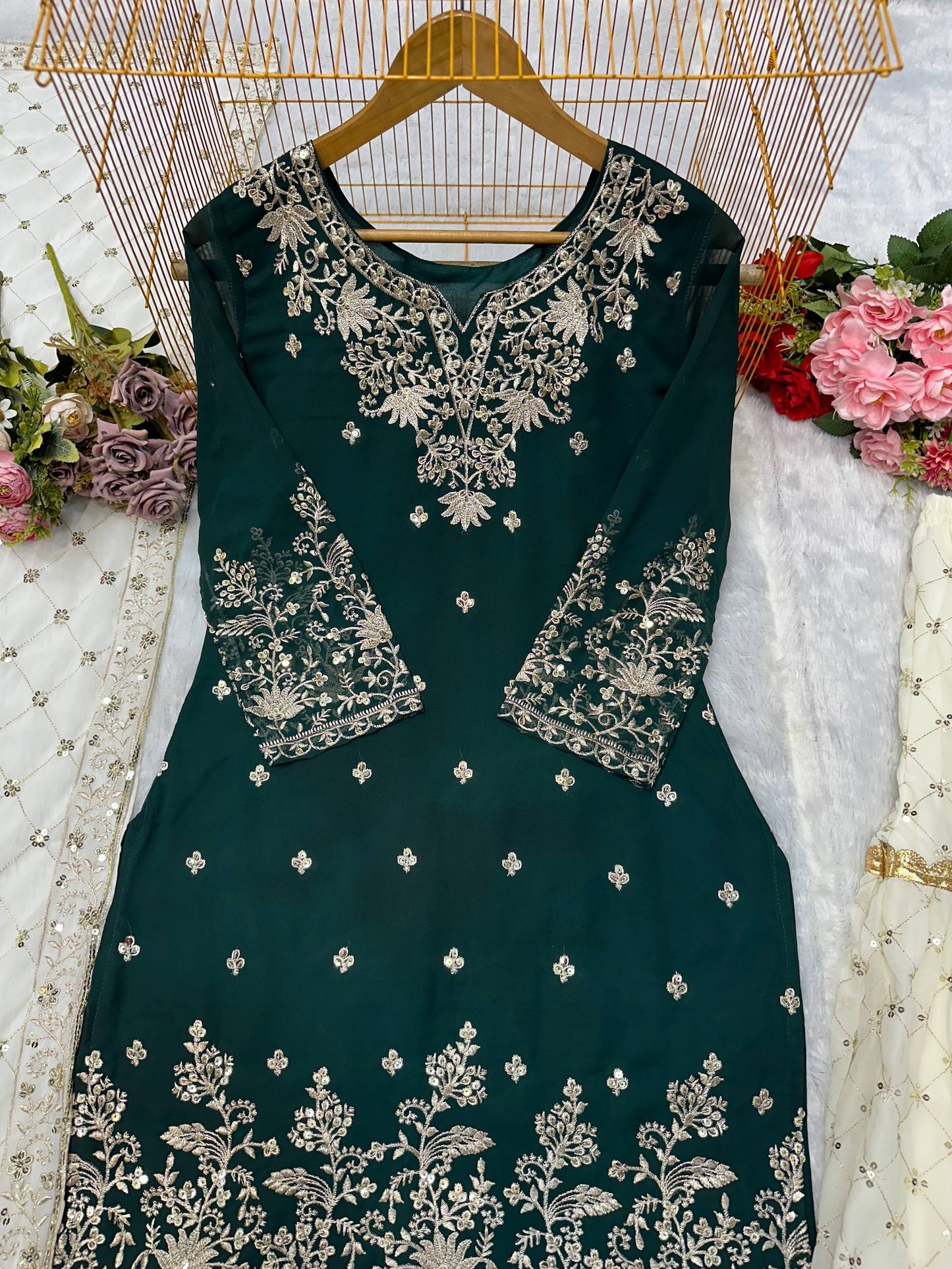 Nazakat Sharara  Delicate and graceful design