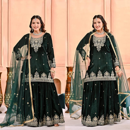Mehzani Chic Royale Party Wear Sharara Set