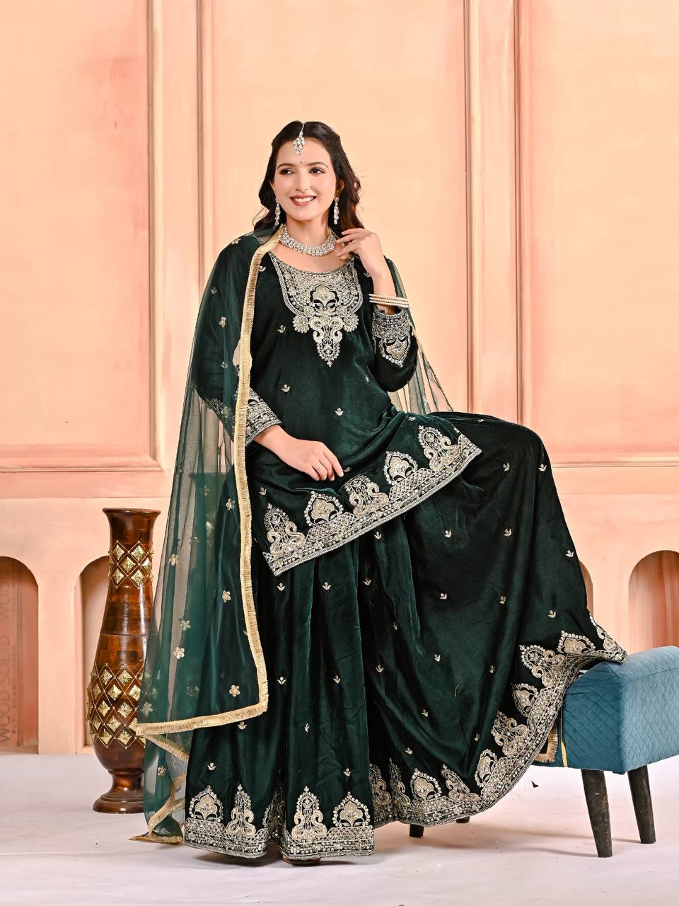 Mehzani Chic Royale Party Wear Sharara Set
