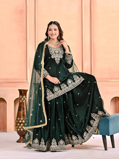 Mehzani Chic Royale Party Wear Sharara Set