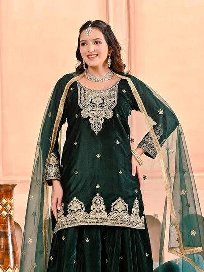 Mehzani Chic Royale Party Wear Sharara Set
