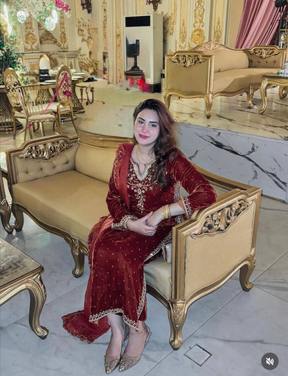 Viyaana Regal Velvet Designer Suit Set