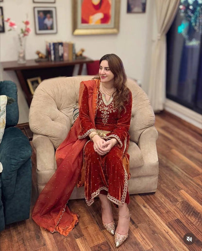 Viyaana Regal Velvet Designer Suit Set