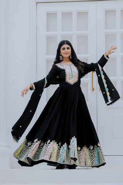 Eternal Elegance The Art of Gowns and Dupattas in Perfect Harmony