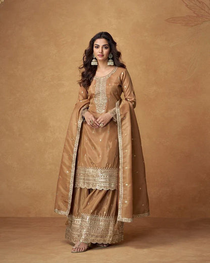 Graceful Georgette Sharara Suit Set