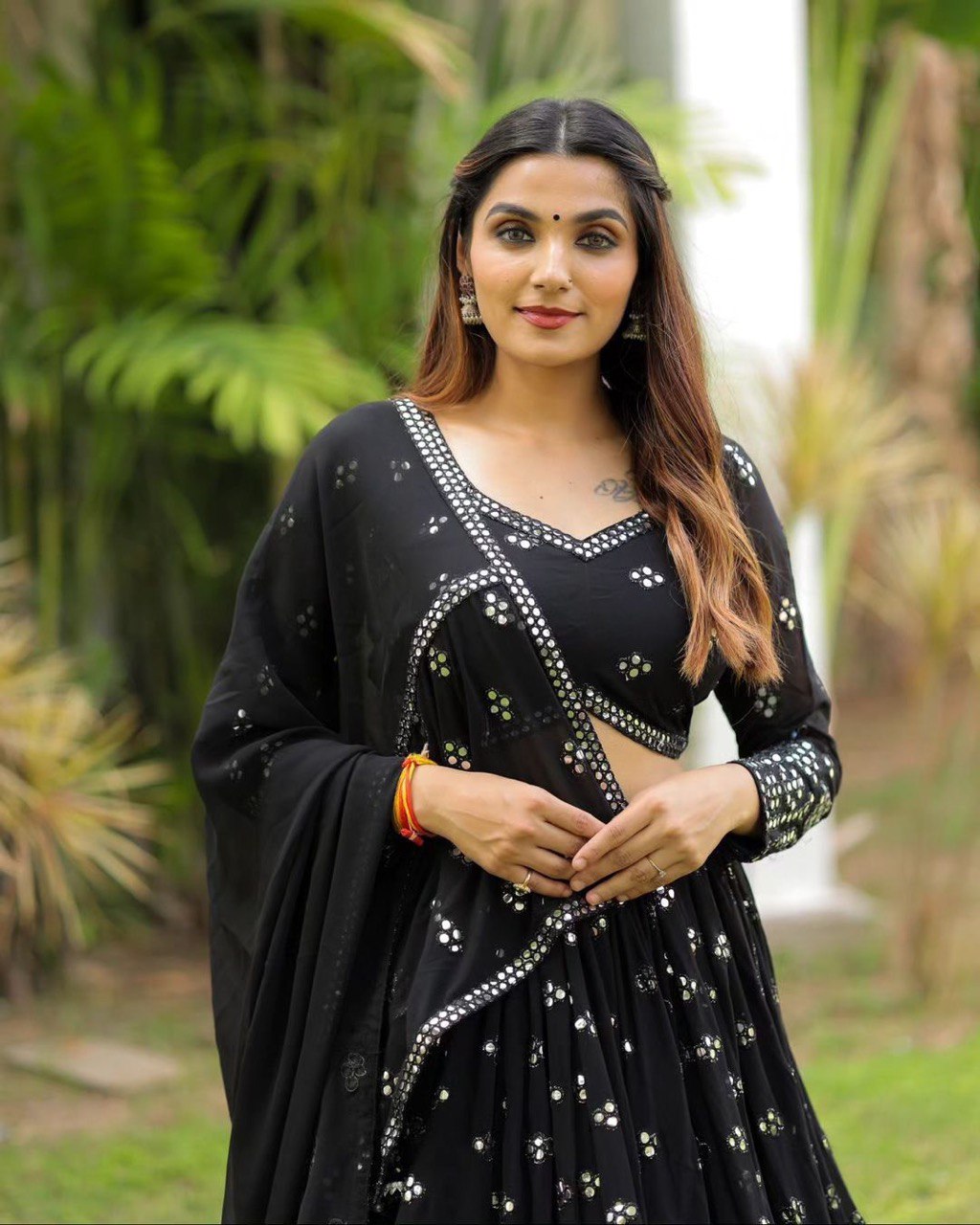Black Magic Ensemble Designer Lehngha choli