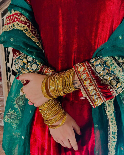 Noir Luxe Embroidered Velvet Set