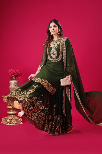 Roshan Raunak Partywear Sharara Suit