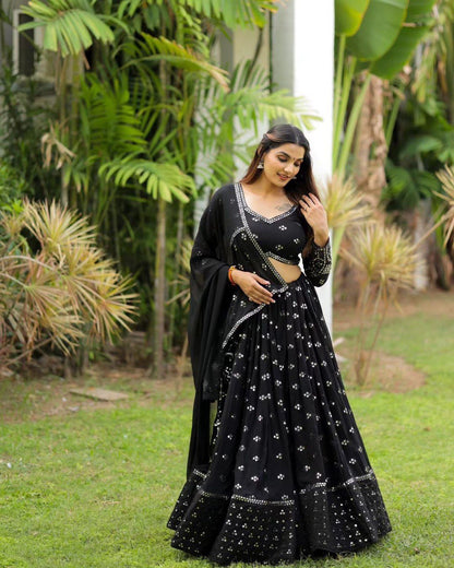 Black Magic Ensemble Designer Lehngha choli