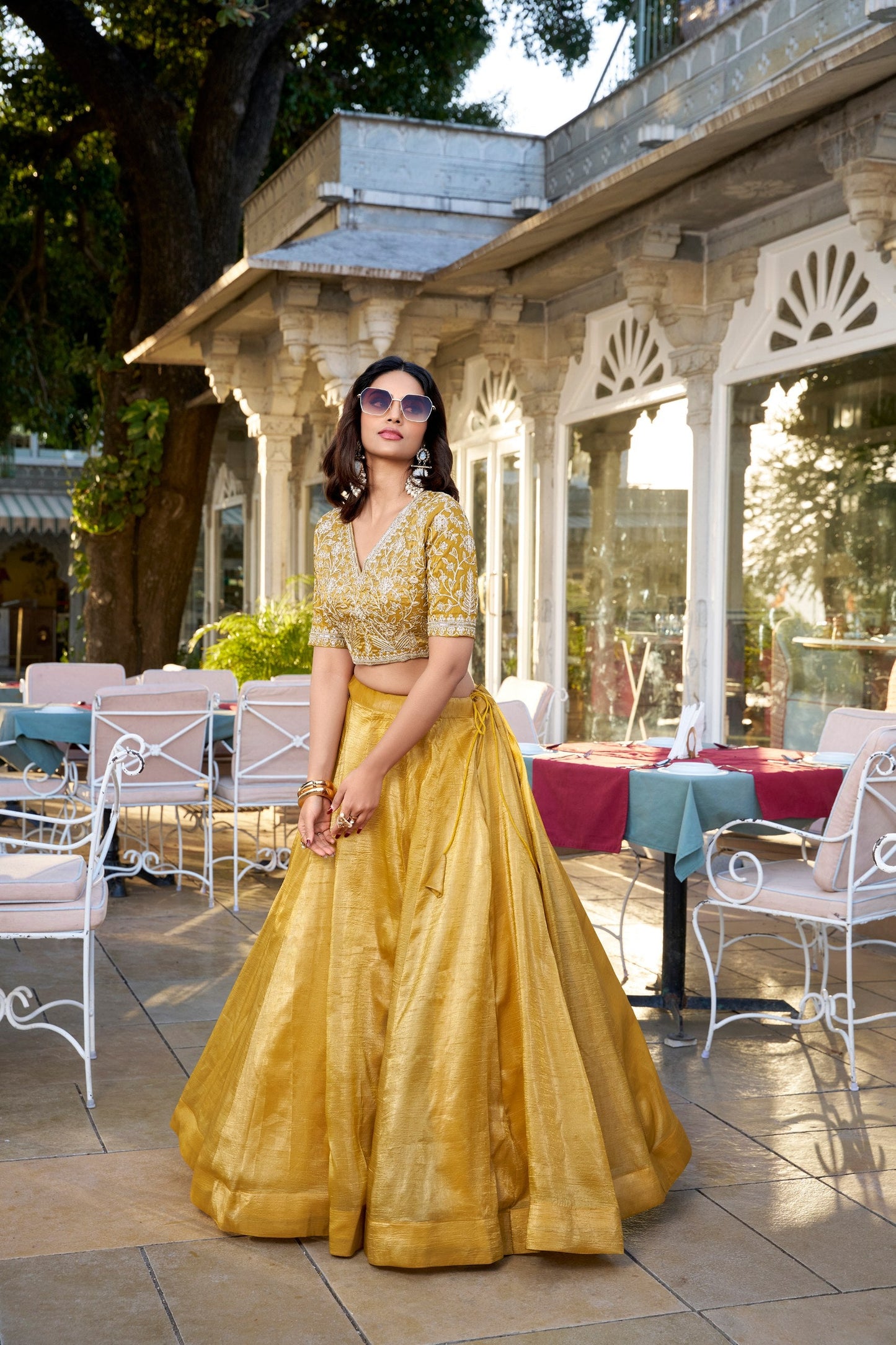 Twinkling Elegance Zari and Embroidery Lehenga for Special Occasions
