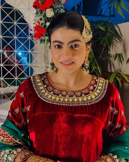 Noir Luxe Embroidered Velvet Set