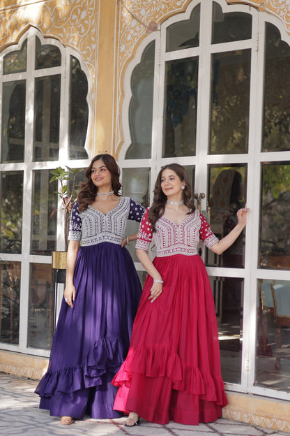 Inaya Draped in Tradition Star Georgette Slit Cut Long Kurti Set