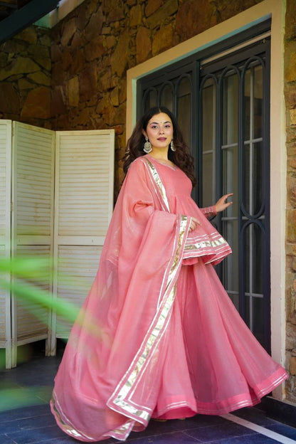 Blush Elegance Peplum Sharara Set