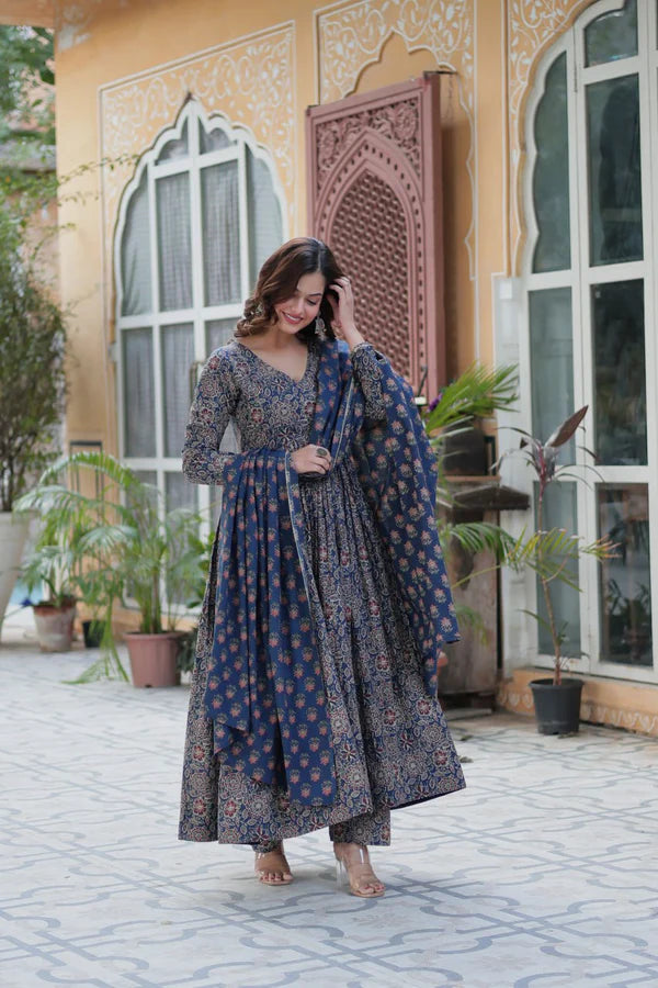Nirali Designer Pure Cotton Anarkali Suit
