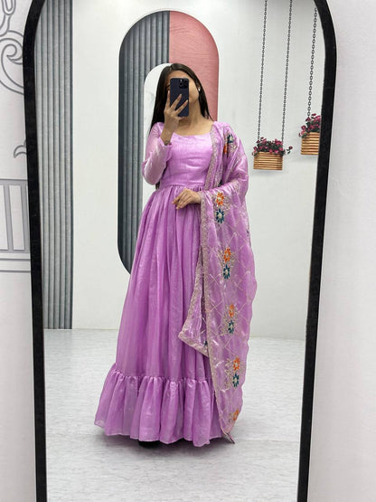 Zeel Designner Festival Embroidered Gown