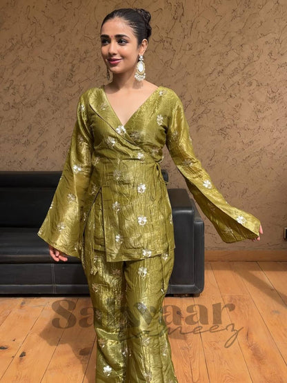 Elegance in Every Thread: A Rosé & Olive Floral Tale