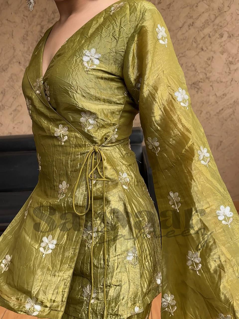 Elegance in Every Thread: A Rosé & Olive Floral Tale