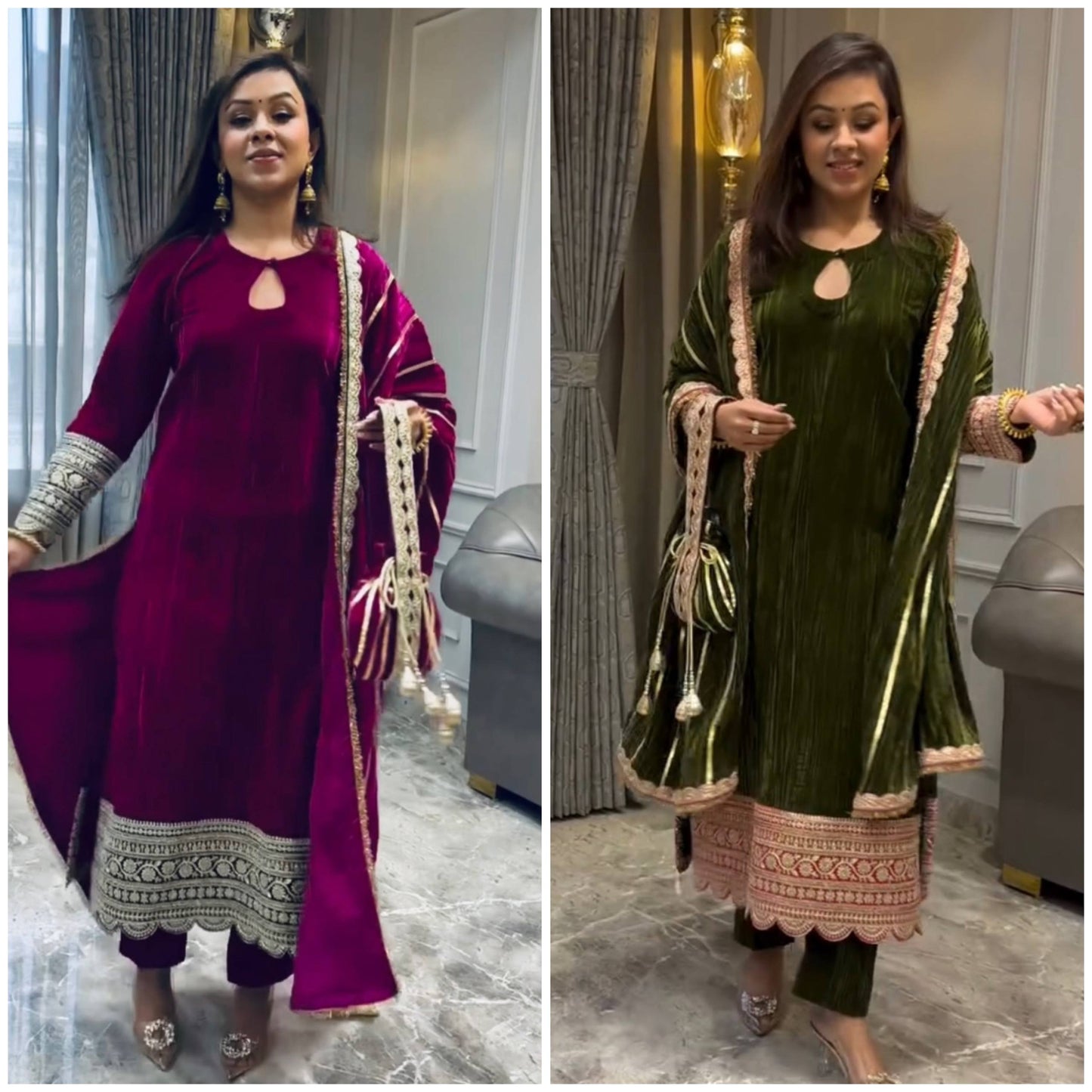 Zarreen Heavy Velvet Suit Set with Dupatta