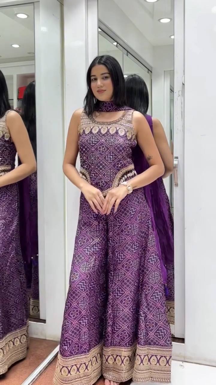 Naailah Stylish Party Wear Palazzo Ensemble