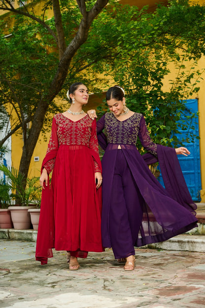 Heritage Luxe Embroidered Kurti Set