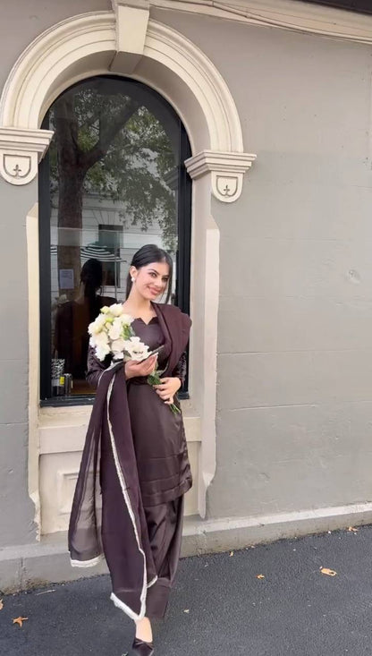 Wish New Designer Japan Satin Party Wear Suit