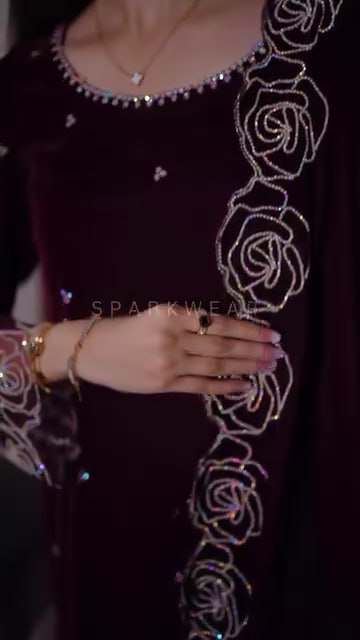 Celestial Shine Premium Viscose Velvet Top Pant Dupatta Set