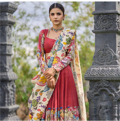 Sakshi Kalamkari Traditional Lehenga Elegance