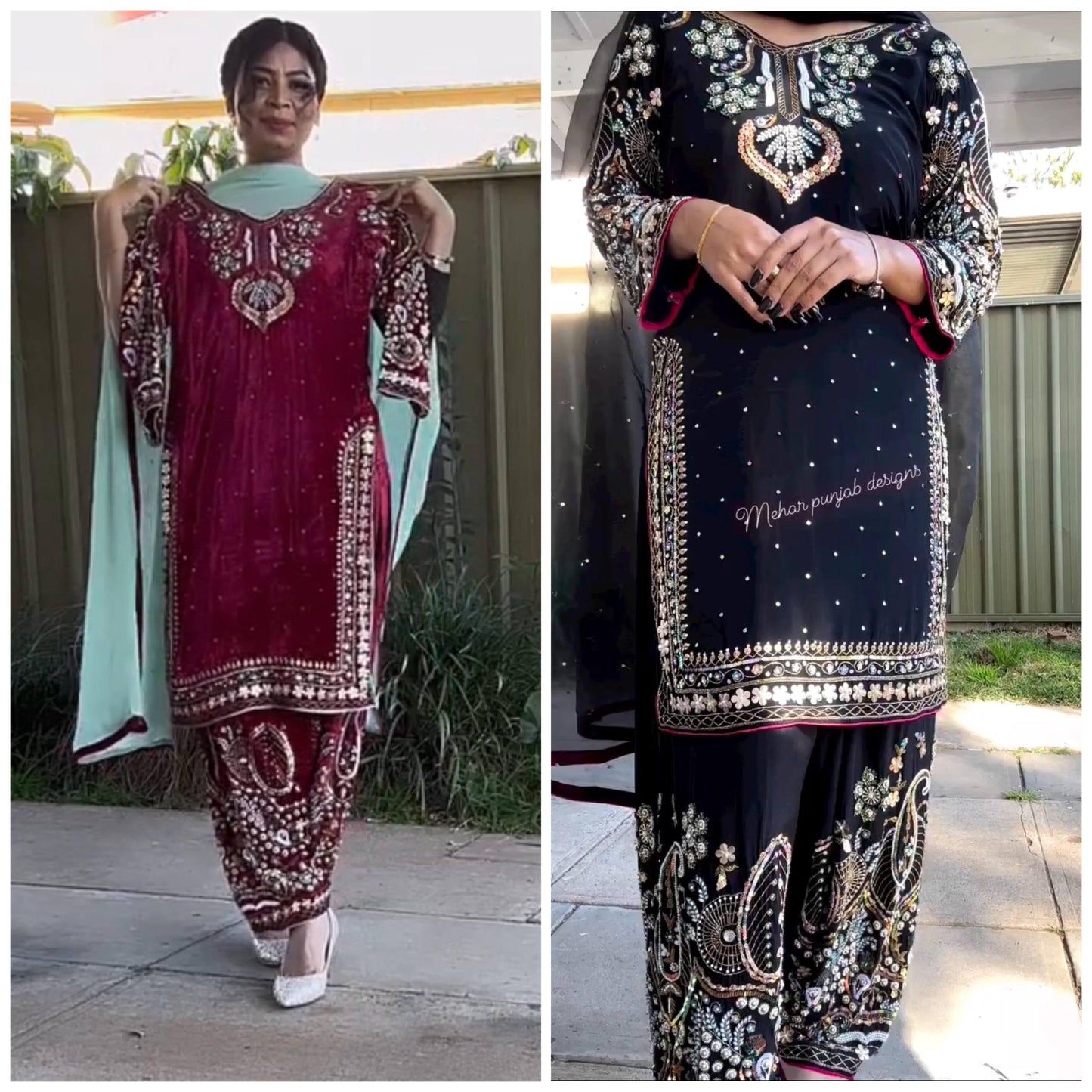 Mehar Velvet Elegance Embroidered Suit Set