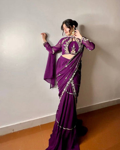 Saree Symphony Redefined with Pre-Draped Perfection