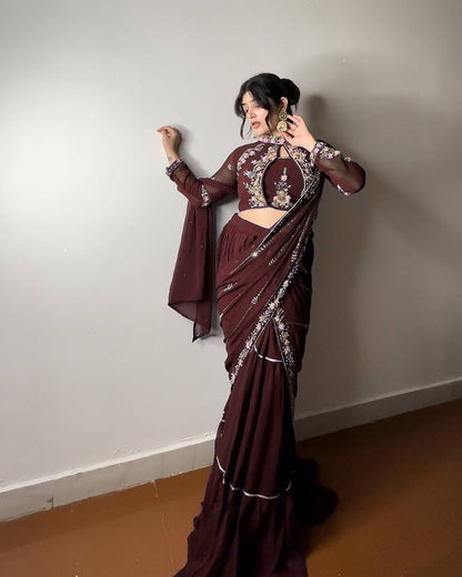 Saree Symphony Redefined with Pre-Draped Perfection