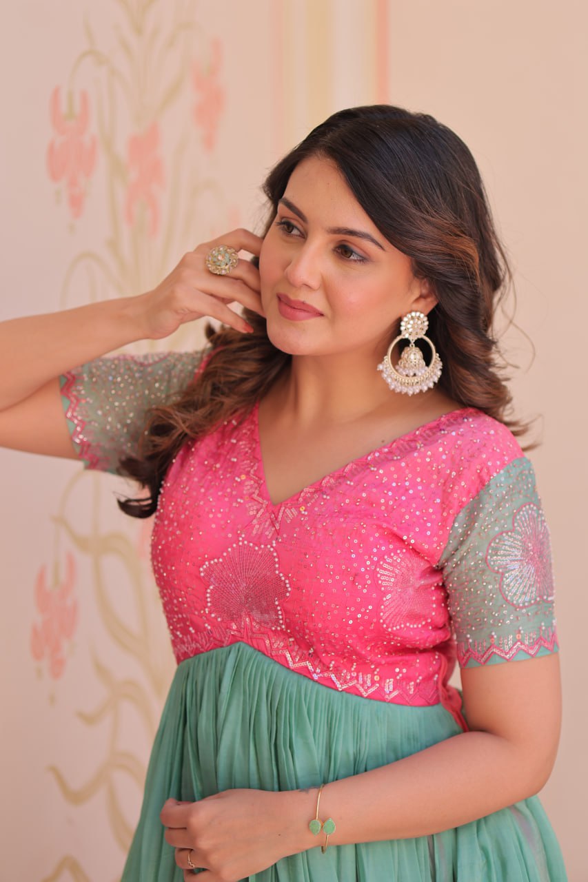 Tiyana Rainbow Reverie Readymade Designer Gown