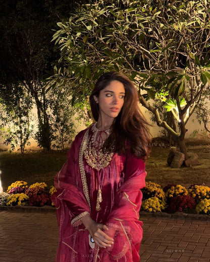 Anvi Opulent Velvet Intricate Embroidery Work Suit