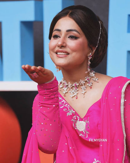 Fuchsia Bloom Embroidered Lehenga Set