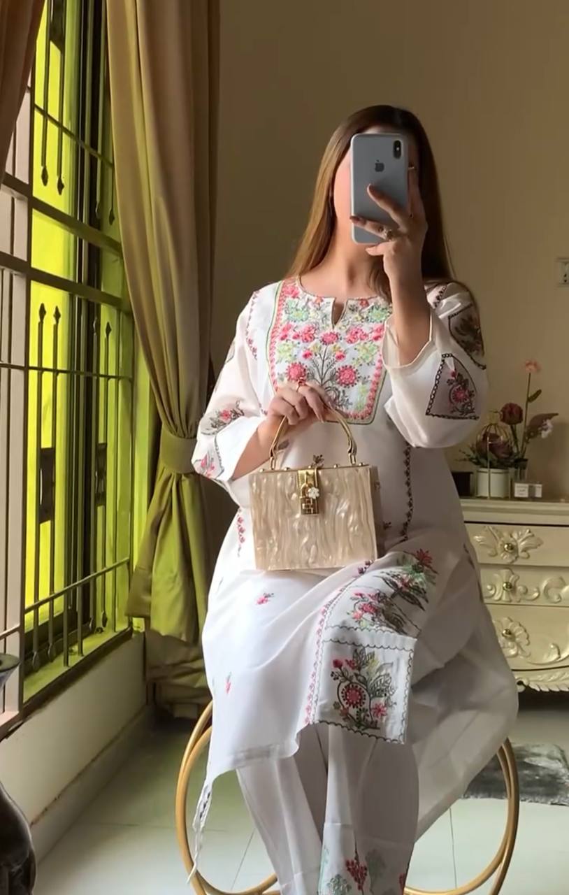 Aayat Phoolkari Hand Embroidered Summer Wear Suit