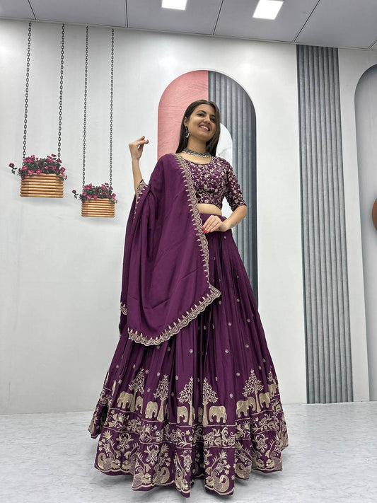 Shefali Desighner Chinon Lehenga Choli