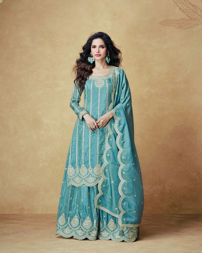Graceful Georgette Sharara Suit Set