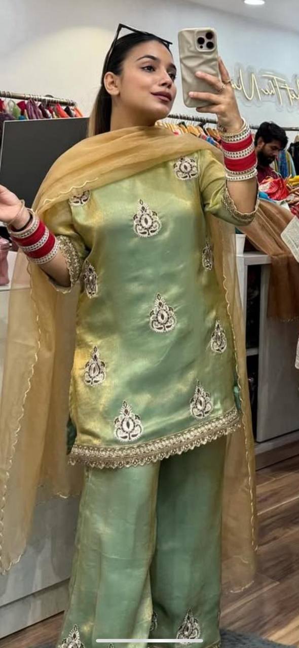 Mitara Embellished Kurta Palazzo Set