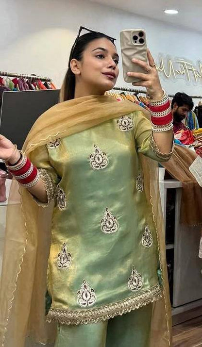 Mitara Embellished Kurta Palazzo Set