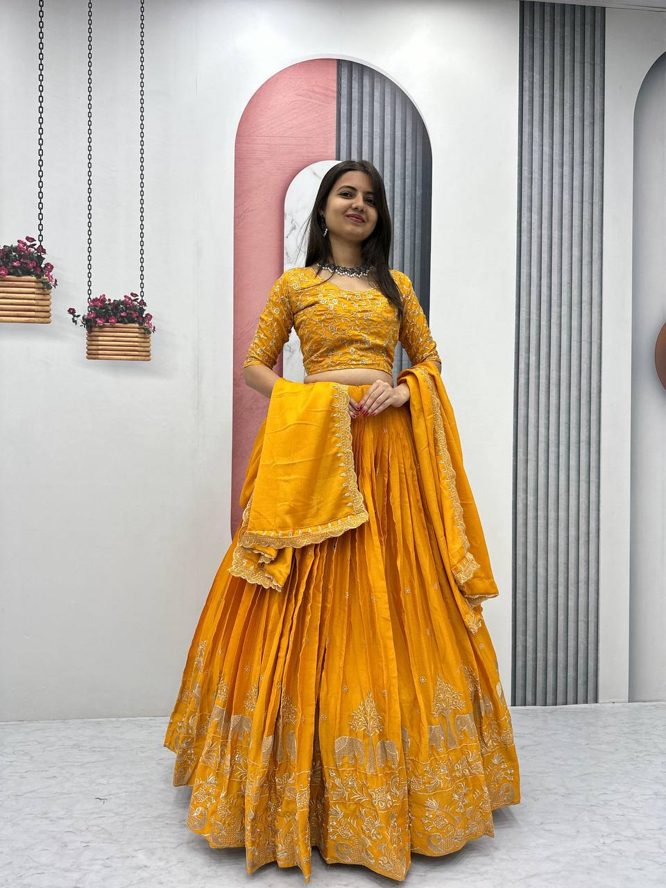 Shefali Desighner Chinon Lehenga Choli