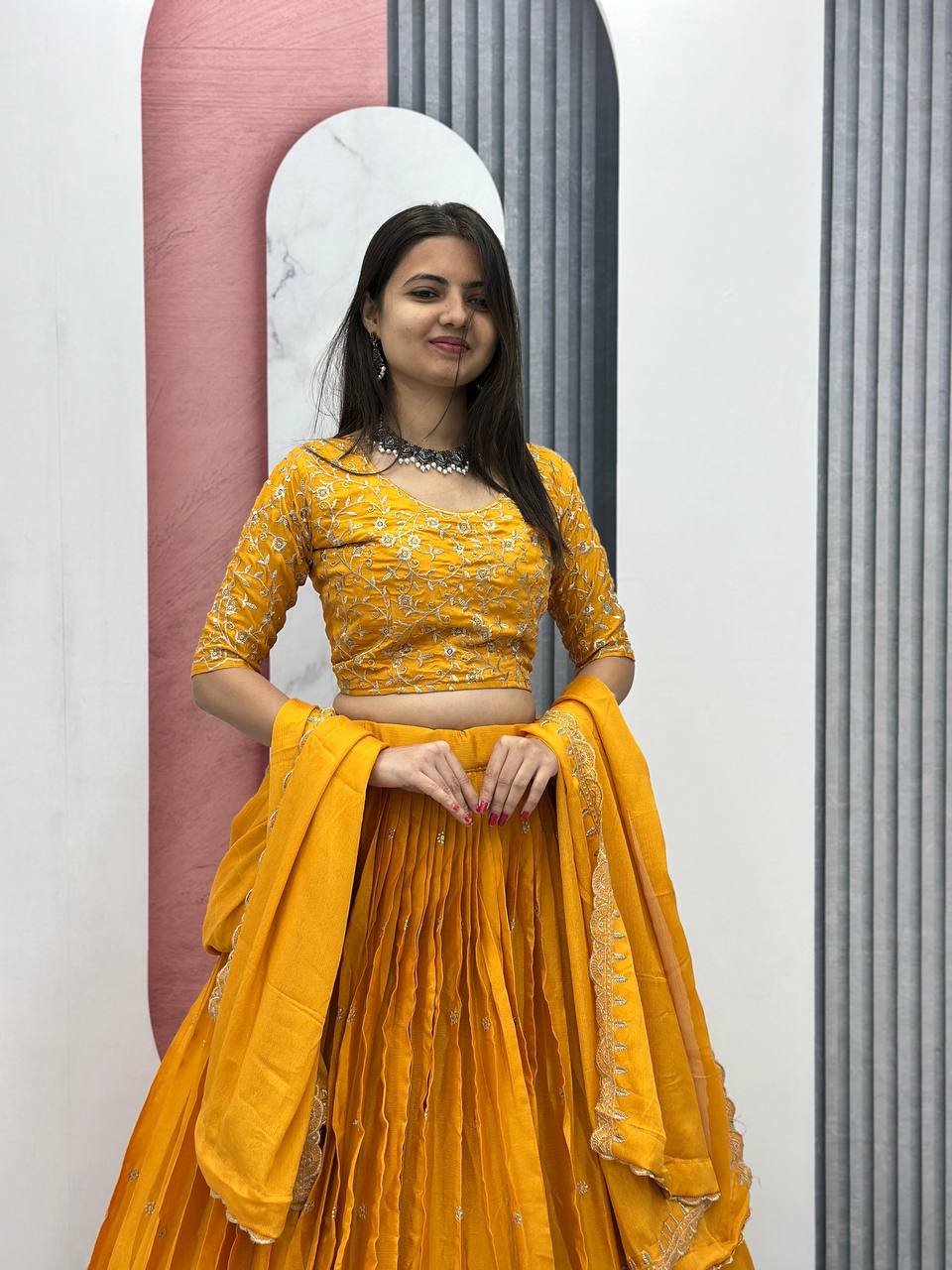 Shefali Desighner Chinon Lehenga Choli