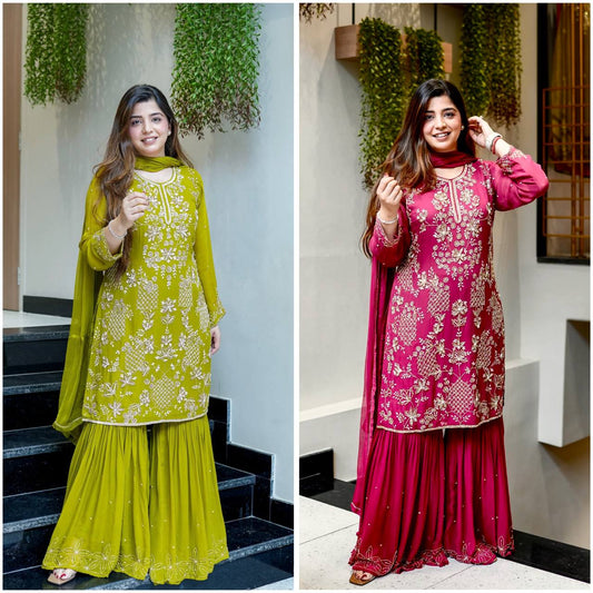 Two-Tone Charm Embroidered Suit Collection