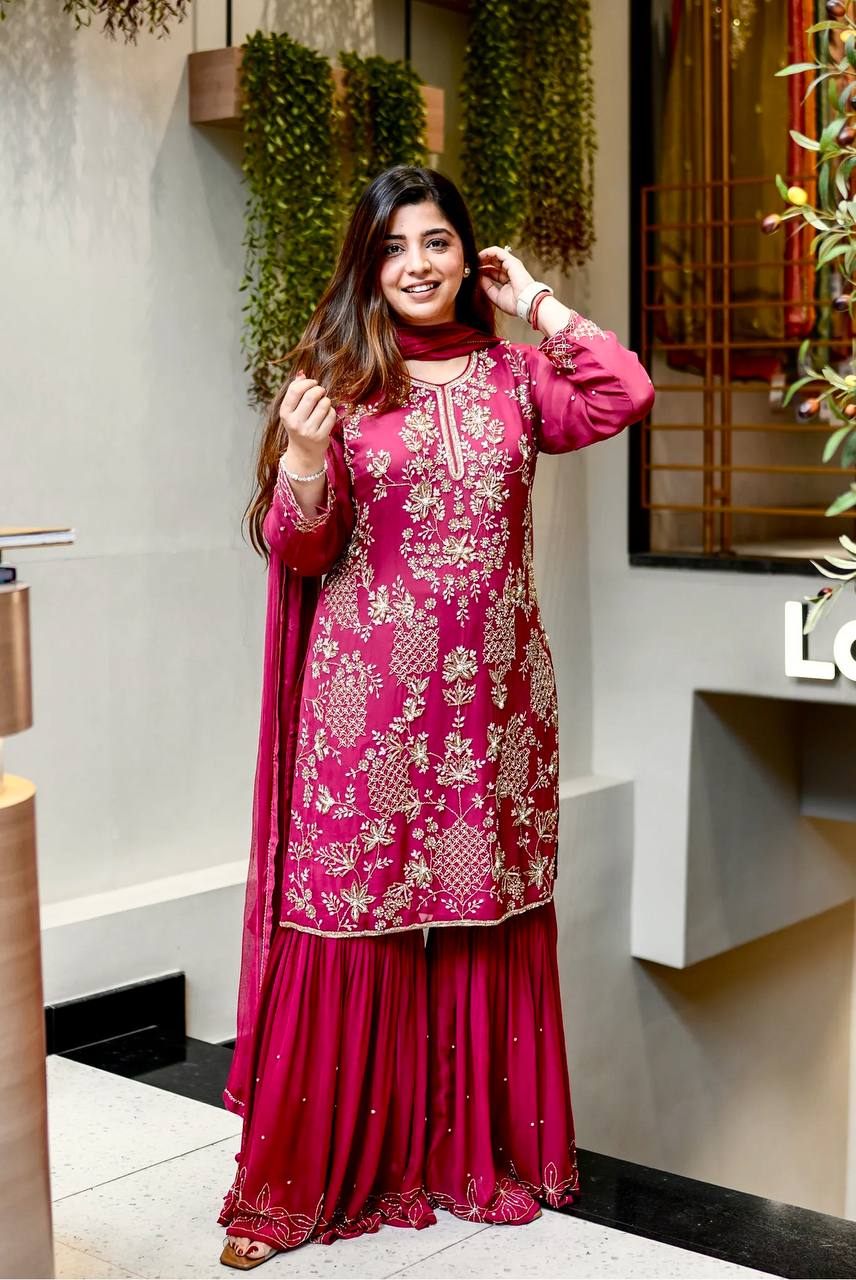 Two-Tone Charm Embroidered Suit Collection